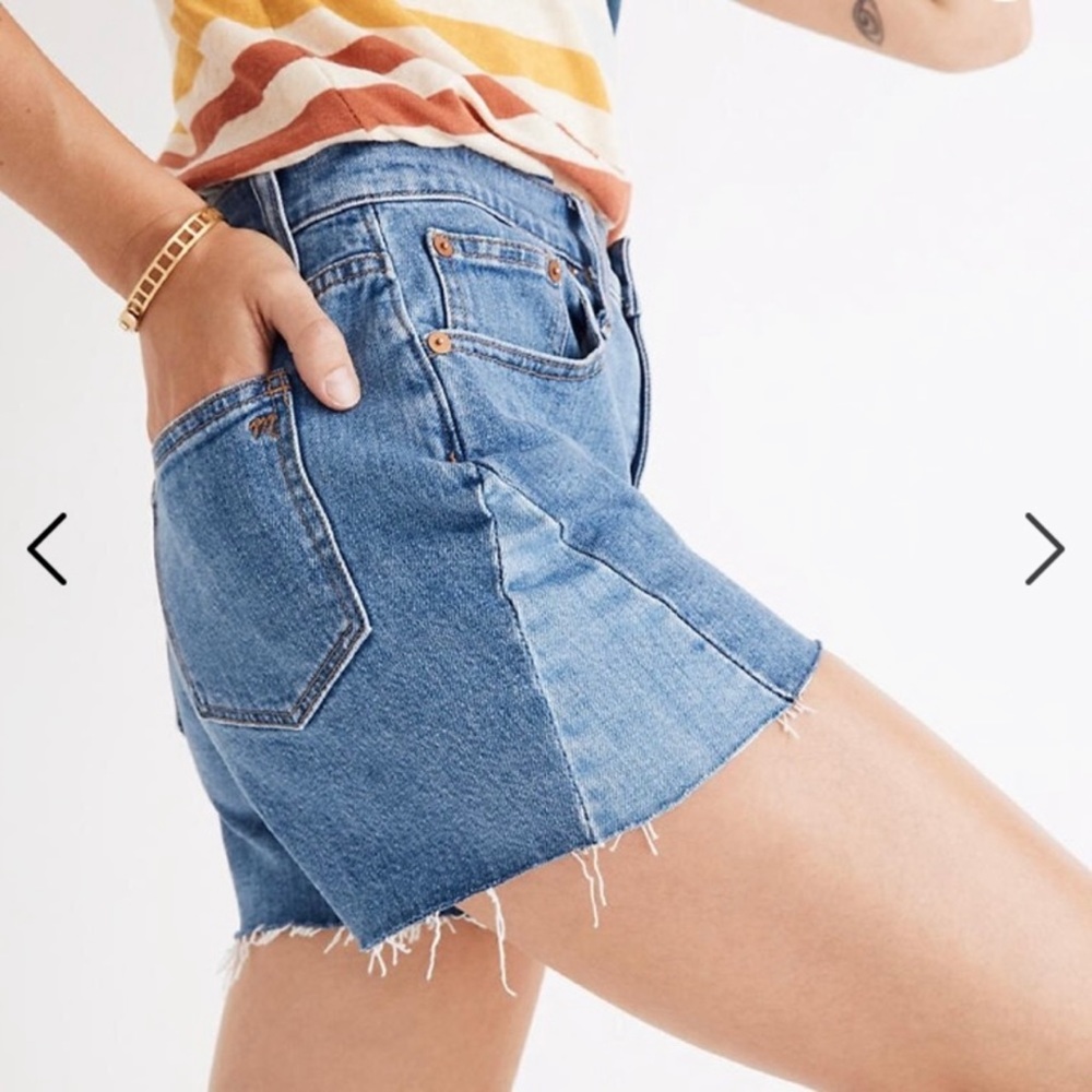 Madewell High-Rise Denim Shorts: Pieced Edition - Picture 2 of 9